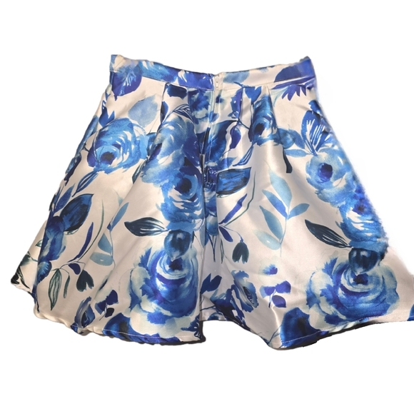 B. Darlin 2-Piece Semi-Formal Blue Floral Dress - Juniors Size 1/2 - Picture 7 of 12